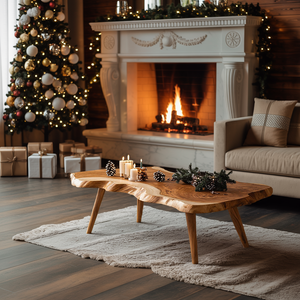 Modern Solid Wood Coffee Table For Christmas Living Room Design