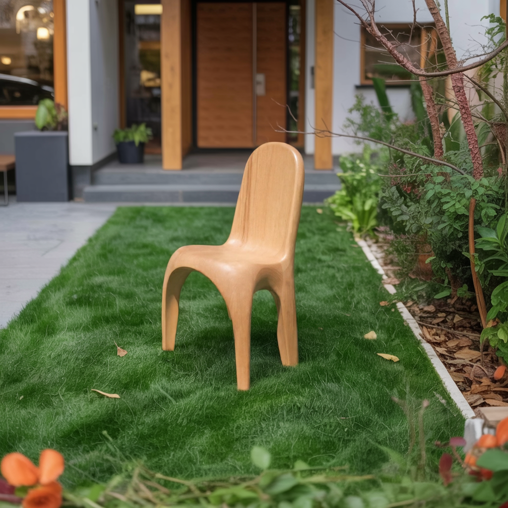 Modern Sculptural Chair With Minimalist Design For Living Room