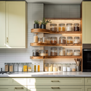 Mid Century Handmade Spice Storage For Kitchen Wall