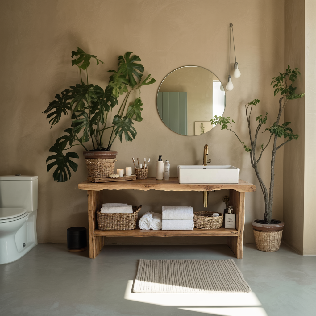 Rustic Live Edge Vanity For Natural Bathroom Vibes