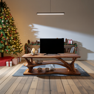 Modern Solid Wood TV Console For Winter Home Decoration