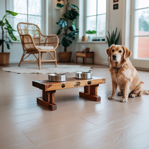 Rustic Style Handmade Dog Bowl For Kitchen Decor