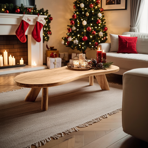 Handcrafted Wooden Live Edge Coffee Table For Holiday Decor