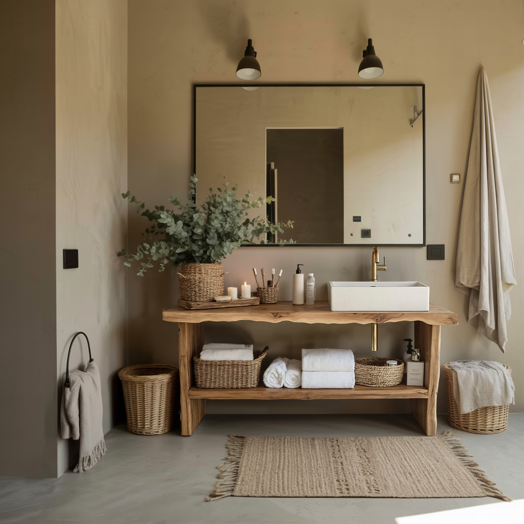 Rustic Live Edge Vanity For Natural Bathroom Vibes