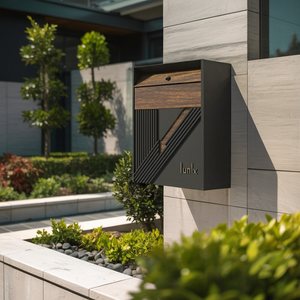 Farmhouse Solid Wood Sculpture Mailbox For Patio Yard Decoration