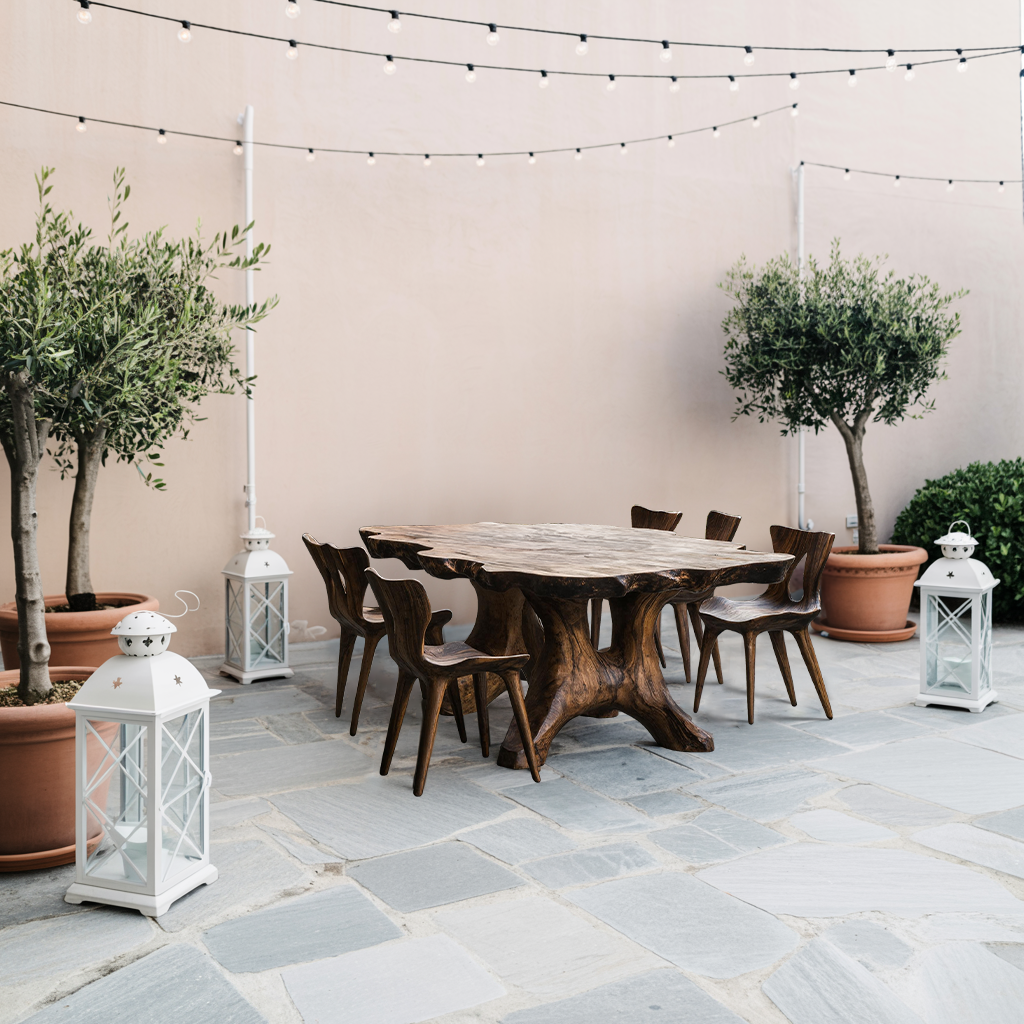 Farmhouse Wood Table For Country Style Kitchen