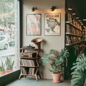 Mid Century Vinyl Cabinet For Livingroom Display