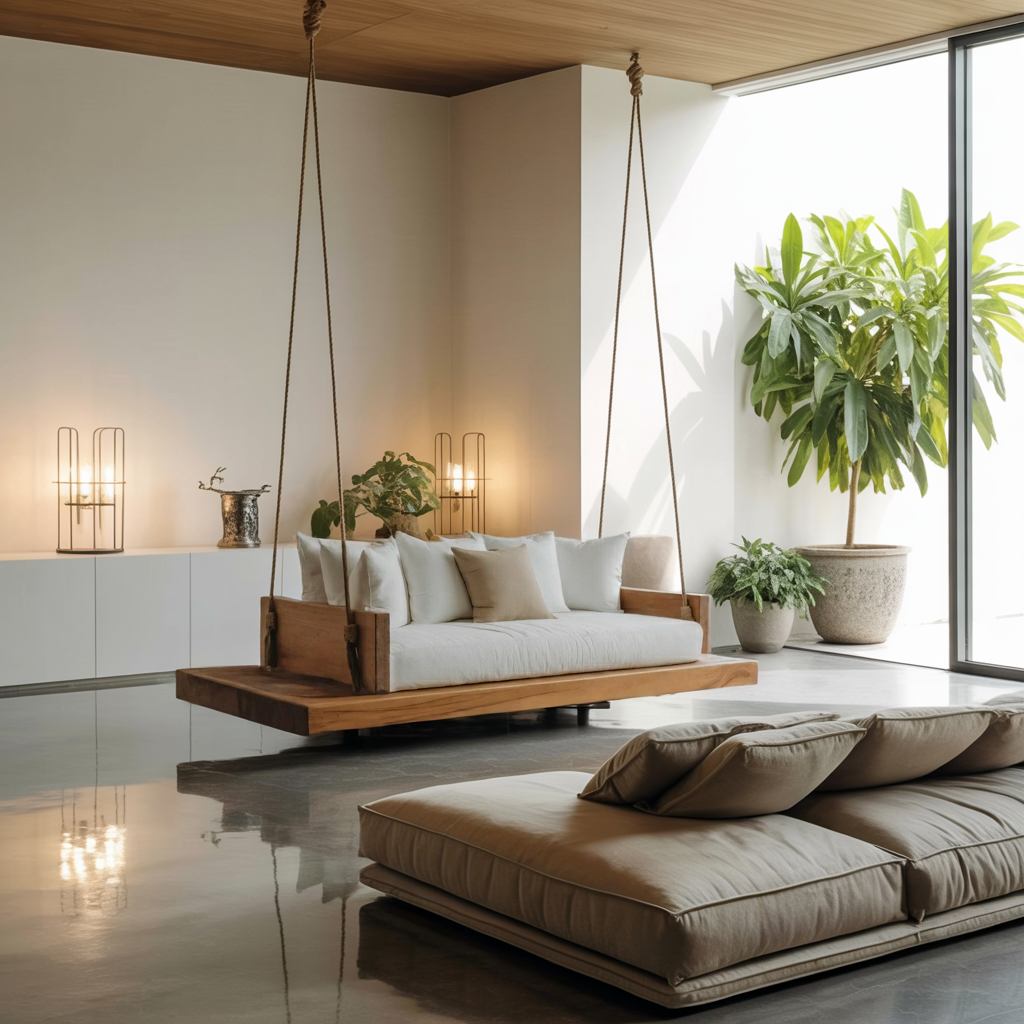 Modern Hanging Ceiling Swing For Living Room Or Studio