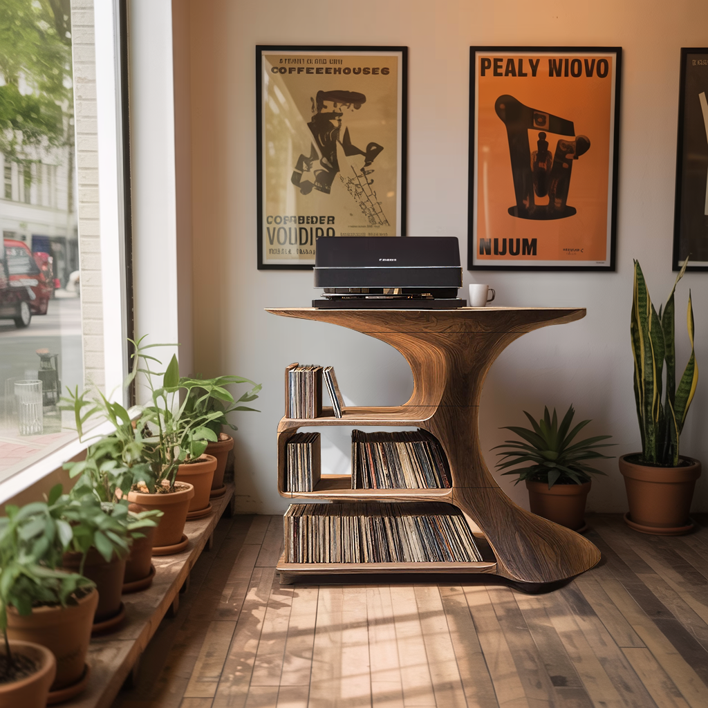 Mid Century Wooden Media Console For Bedroom Furniture
