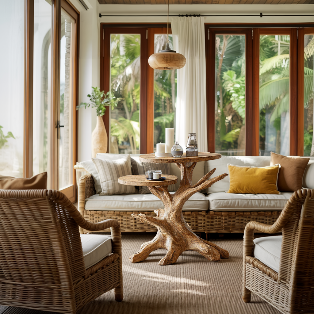 Rustic Live Edge End Table Entryway Design