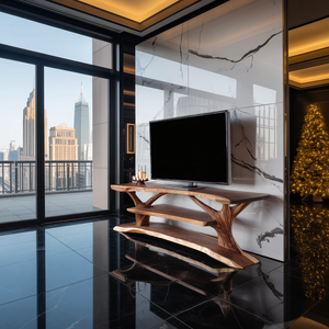 Modern Solid Wood TV Console For Festive Christmas Furniture