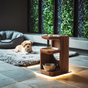 Farmhouse Wooden Dog Bowl Holder For Pet Feeding