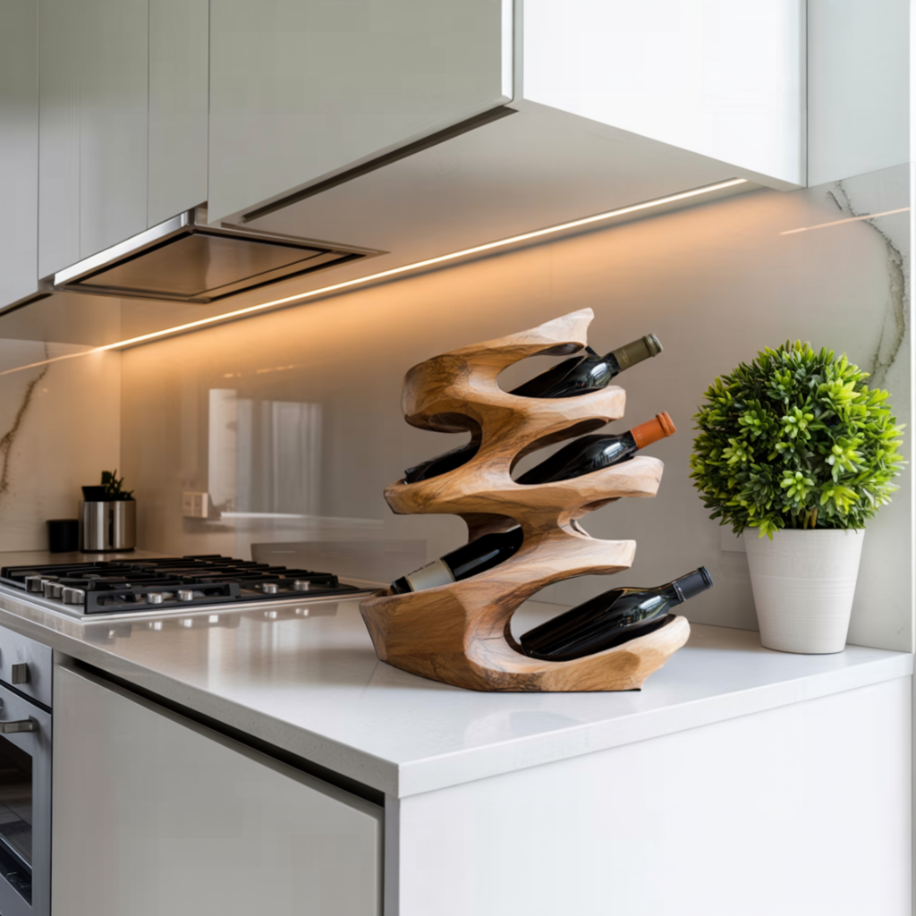 Farmhouse Wine Holder For Furniture Cozy Look Shelf