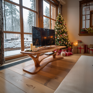 Modern Solid Wood TV Console For Festive Entryway Design