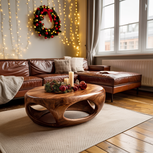 Farmhouse Solid Wood Coffee Table For Holiday Furniture Decoration