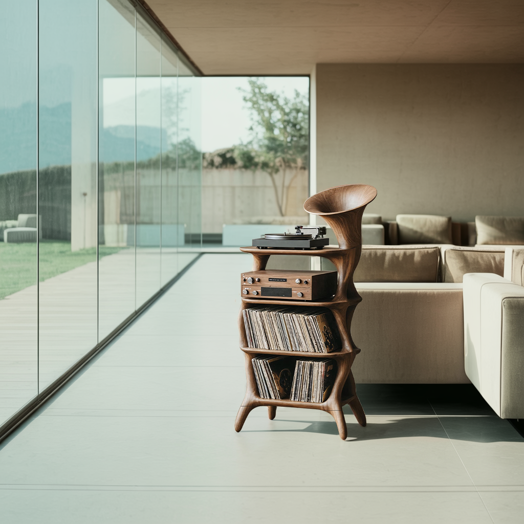 Mid Century Vinyl Cabinet For Livingroom Display