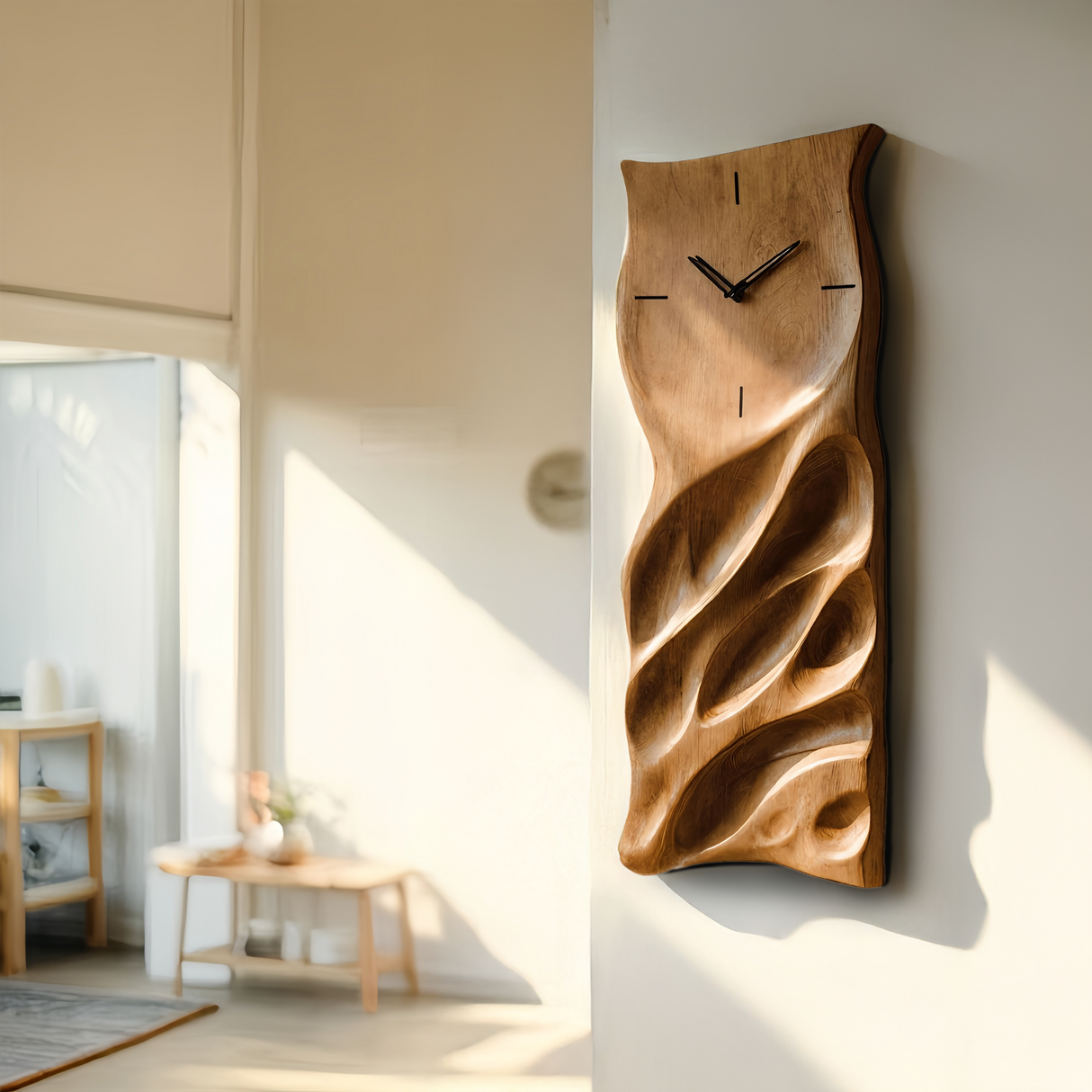 Minimalist Handcrafted Wall Clock For Living Room Interior