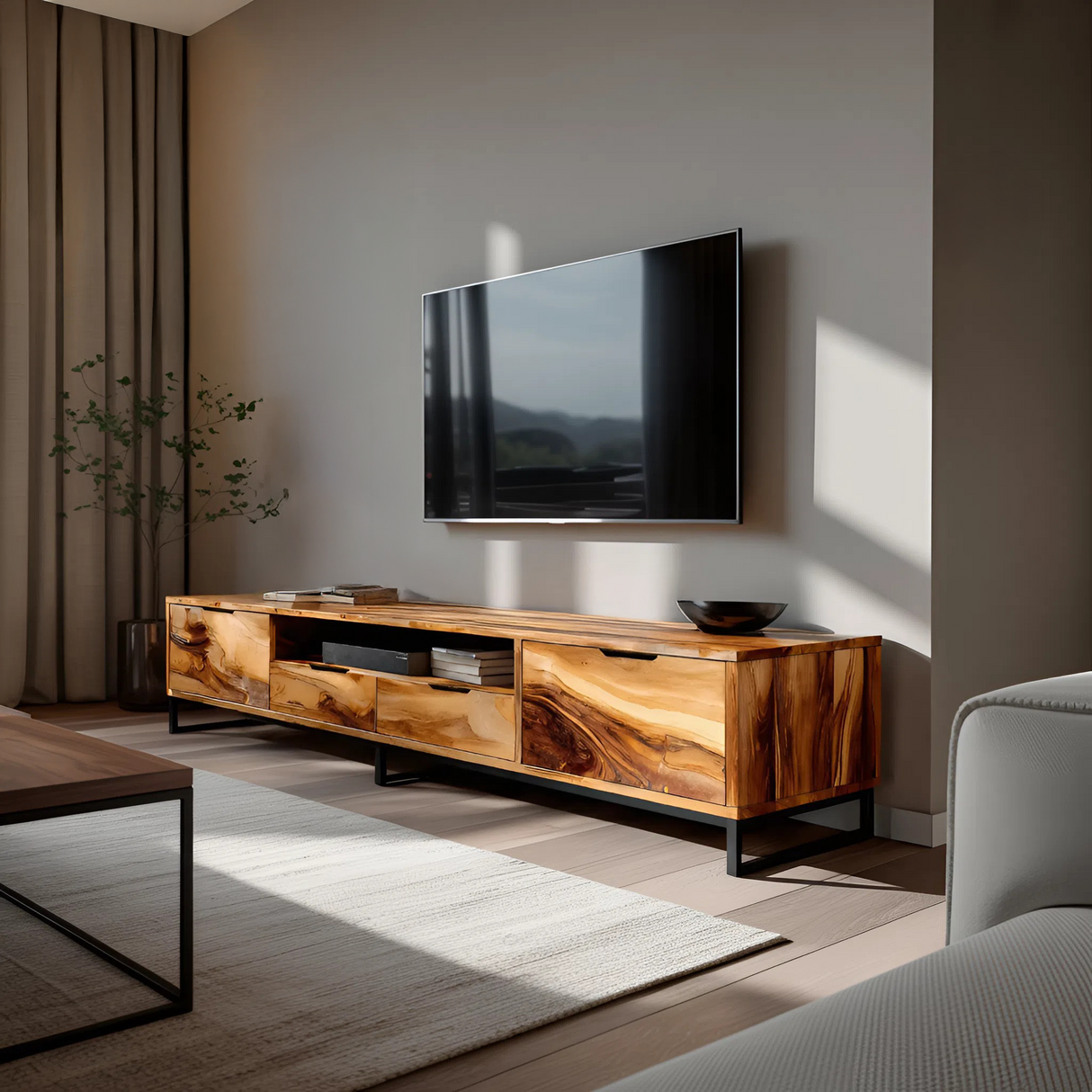 Modern TV Stand With Functional Storage For Living