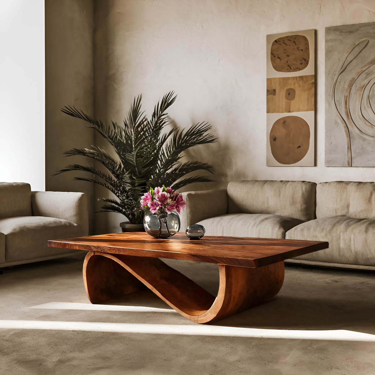 Minimalist Coffee Table Unique Base Design For Living Room