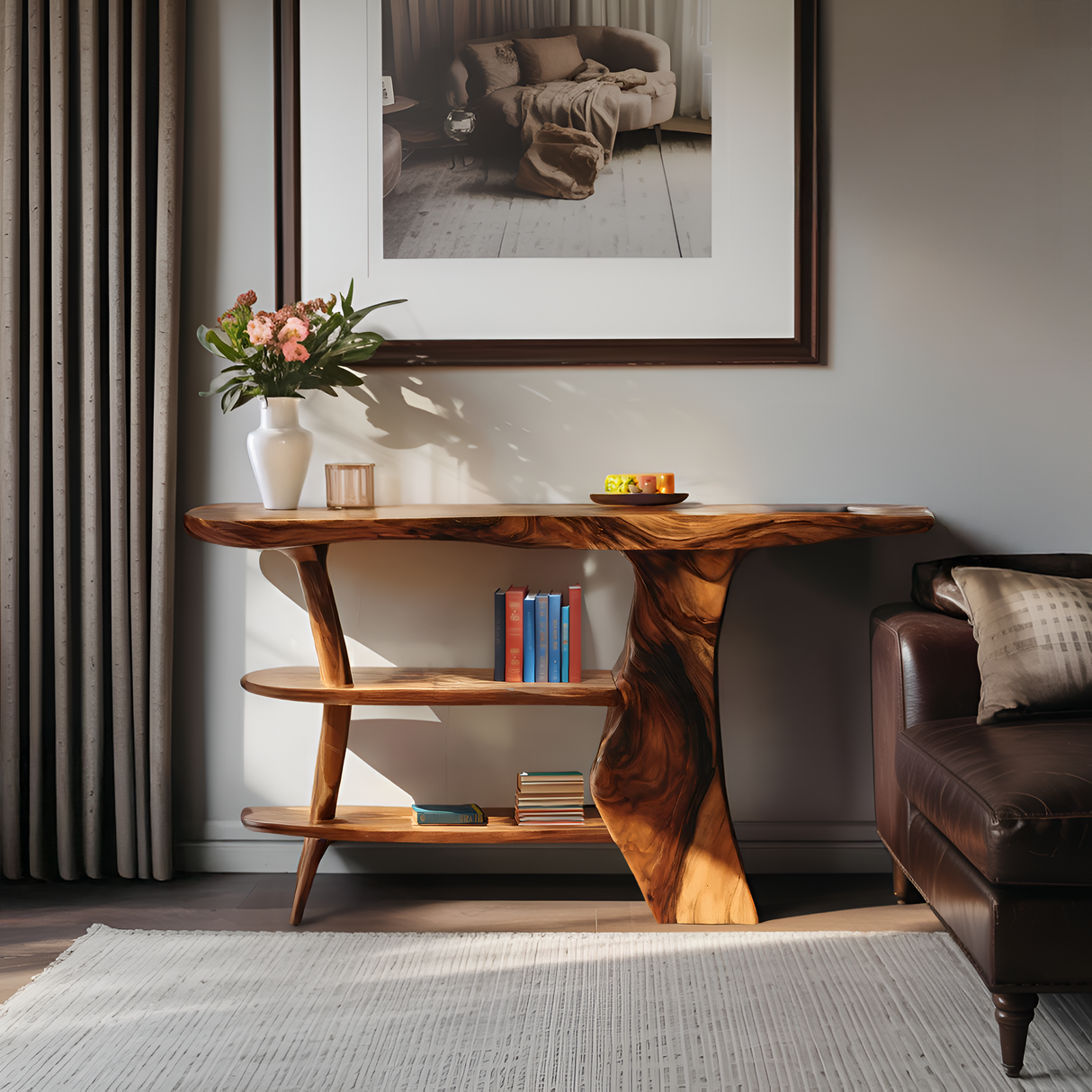 Farmhouse Solid Wood Entryway Console For Bedroom Design
