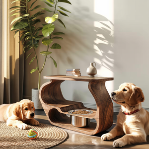 Wooden Dog Bowl Stand Farmhouse Style For Dogs