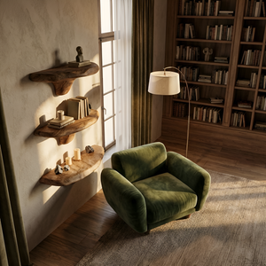 Modern Solid Wood Mushroom Shelf For Luxury Living Room Decor
