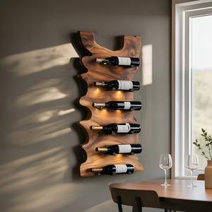 Handcrafted Live Edge Wine Holder For Entryway Design Ideas