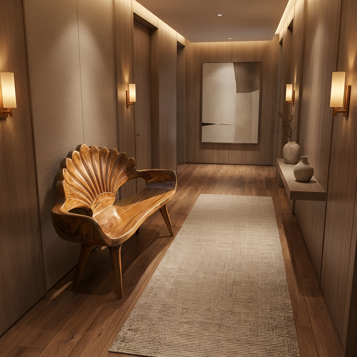 Natural Live Edge Wood Bench For Entryway Seating Area
