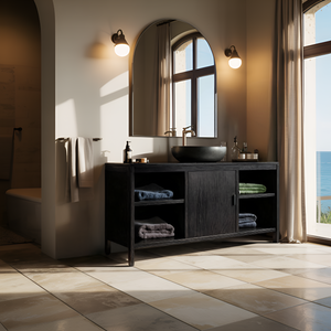 Modern Black Bathroom Vanity Cabinet For Bathroom Decor