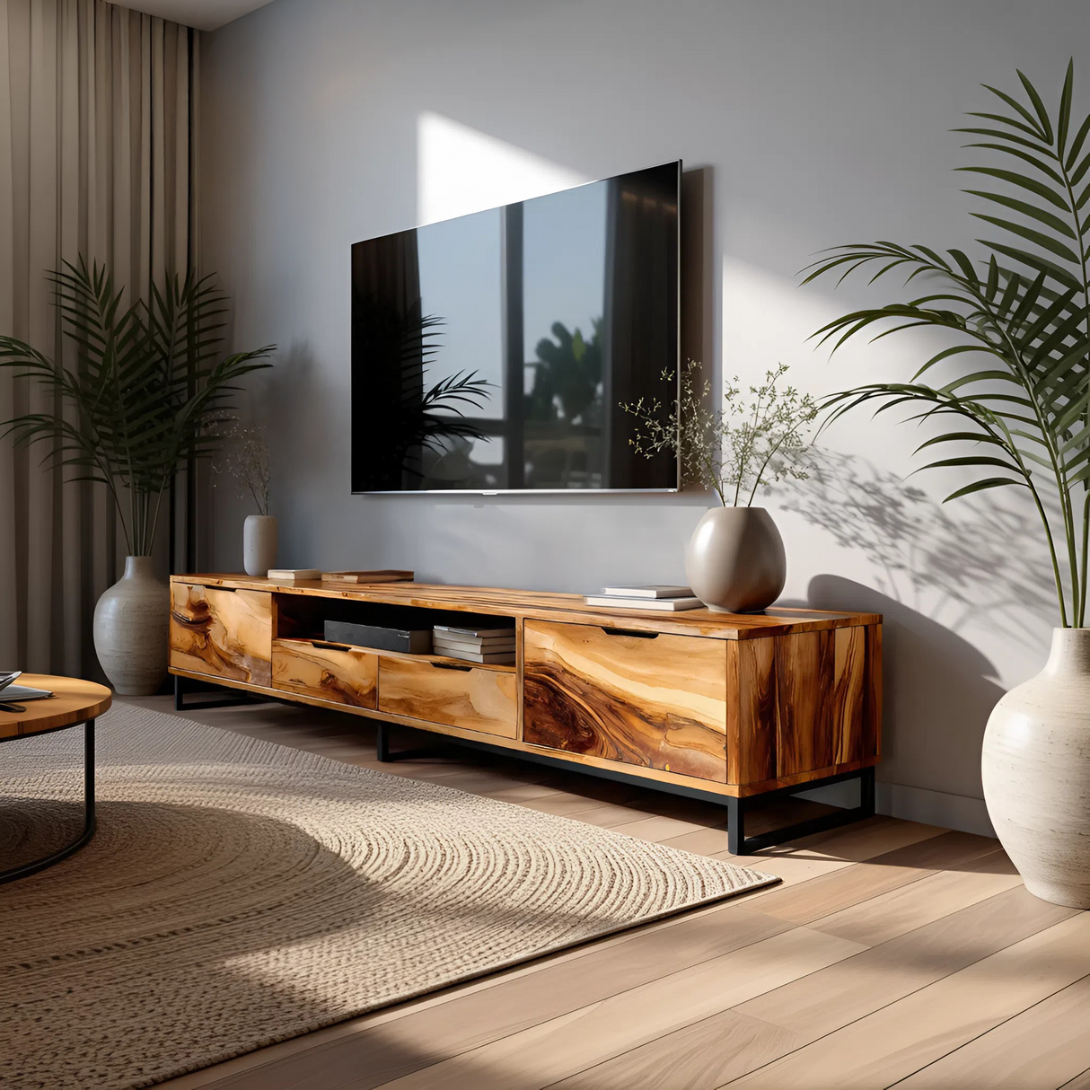 Modern TV Stand With Functional Storage For Living