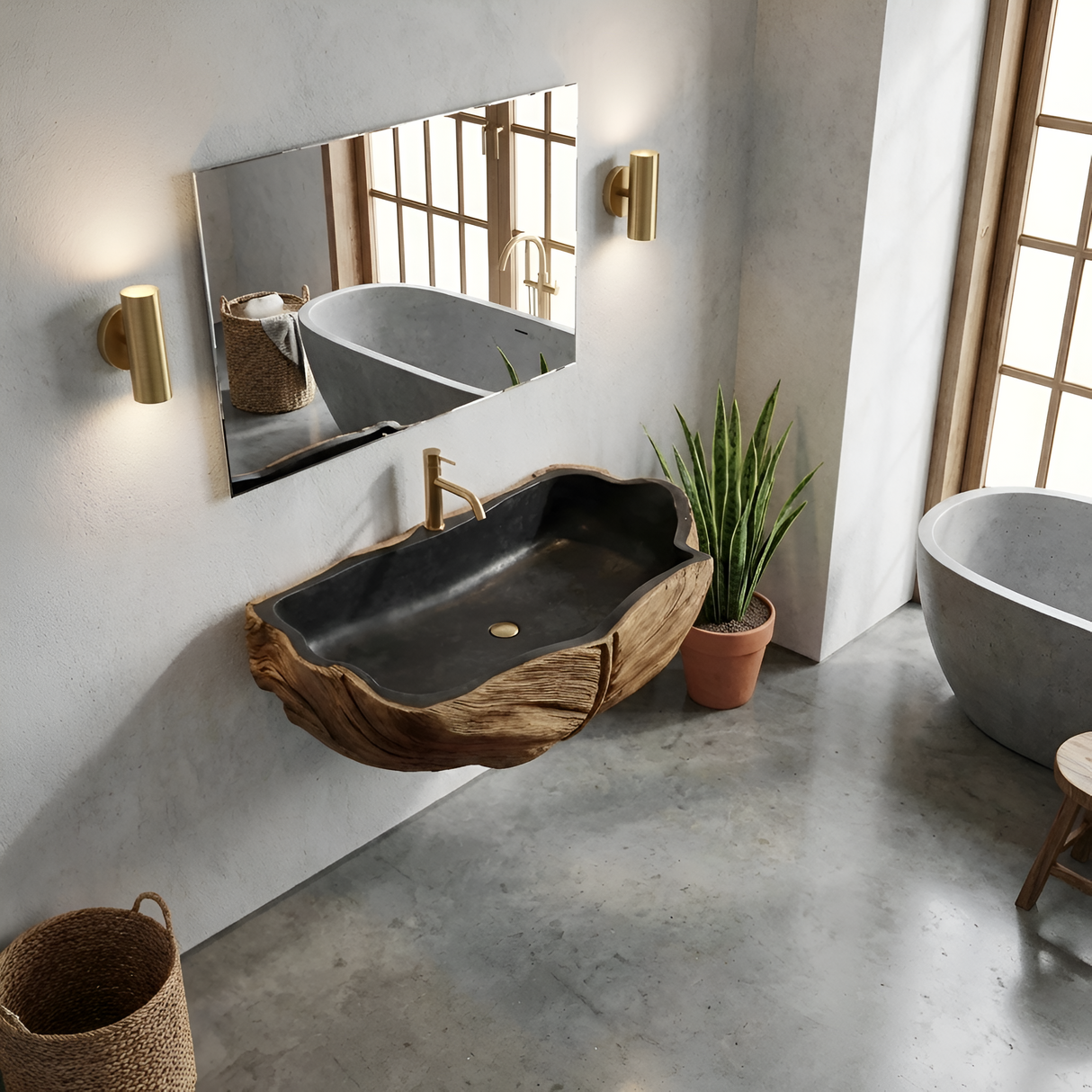 Farmhouse Solid Wood Vanity Sink For Traditional Bathroom Decor