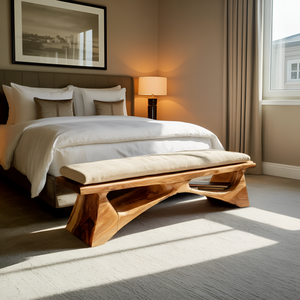 Handcrafted Solid Wood Bench For End-of-Bed Styling