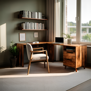 Elegant L Shaped Desk Corner For Home Office
