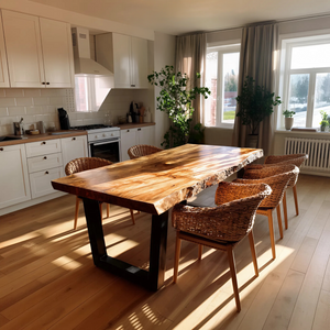 Furniture Decor Handcrafted Live Edge Dining Table Organic