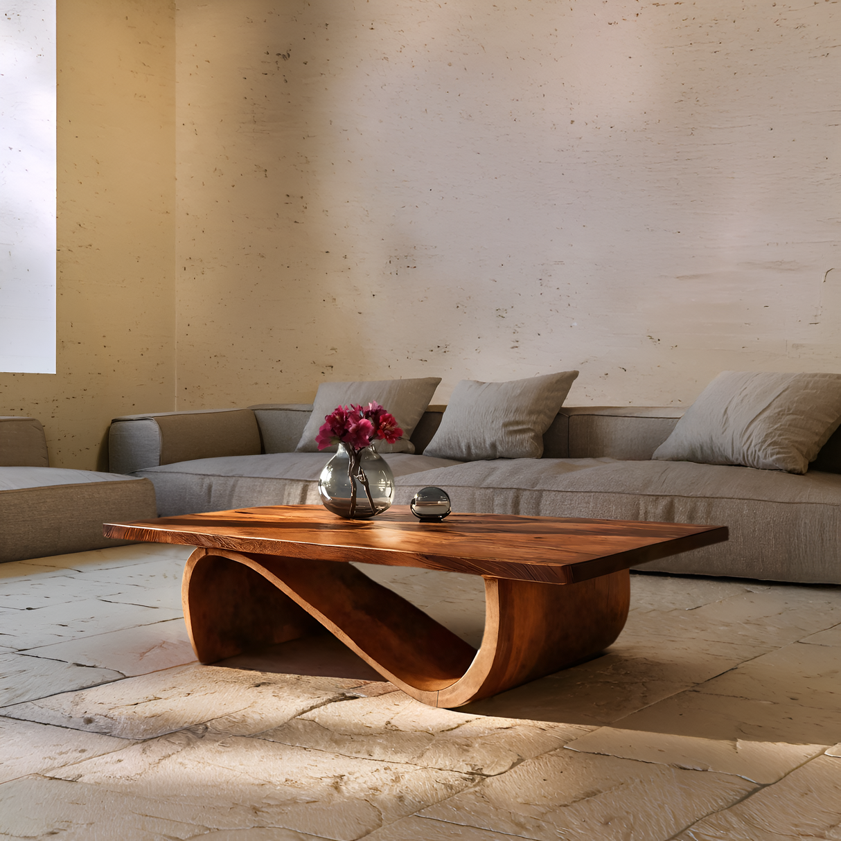 Minimalist Coffee Table Unique Base Design For Living Room