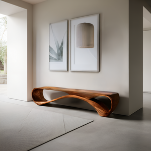 Modern Curved Bench Sculpture For Hallway Furniture