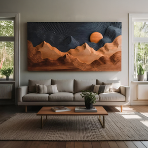 Sunrise Over Mountain Wall Sculpture For Home Decor