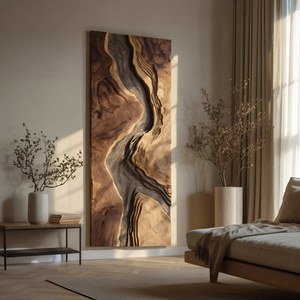 Handcrafted Wooden Wall Sculpture For Entryway Design