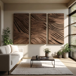 Modern Rectangle Solid Wood Wall Art For Bedroom