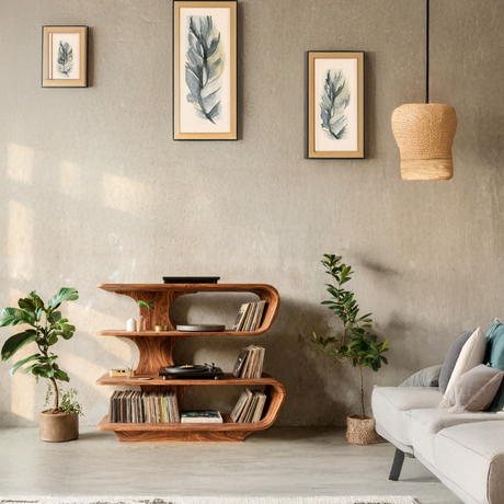 Farmhouse Vinyl Storage Console For Bedroom Decor