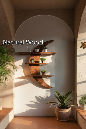 Mid Century Moon Wall Shelf For Cozy Corner Decor