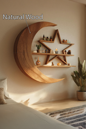 Modern Celestial Wall Shelf For Living Room Accent
