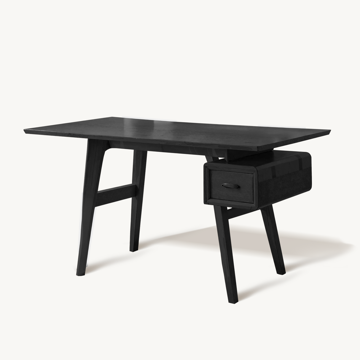 Mid-Century Desk With Drawer For Home Office Space