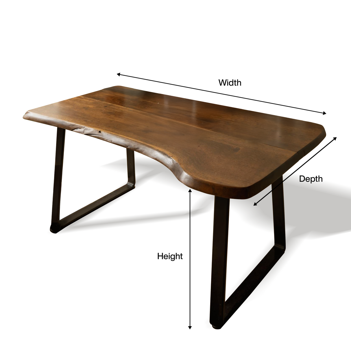 Modern Live Edge Writing Desk For Home Office