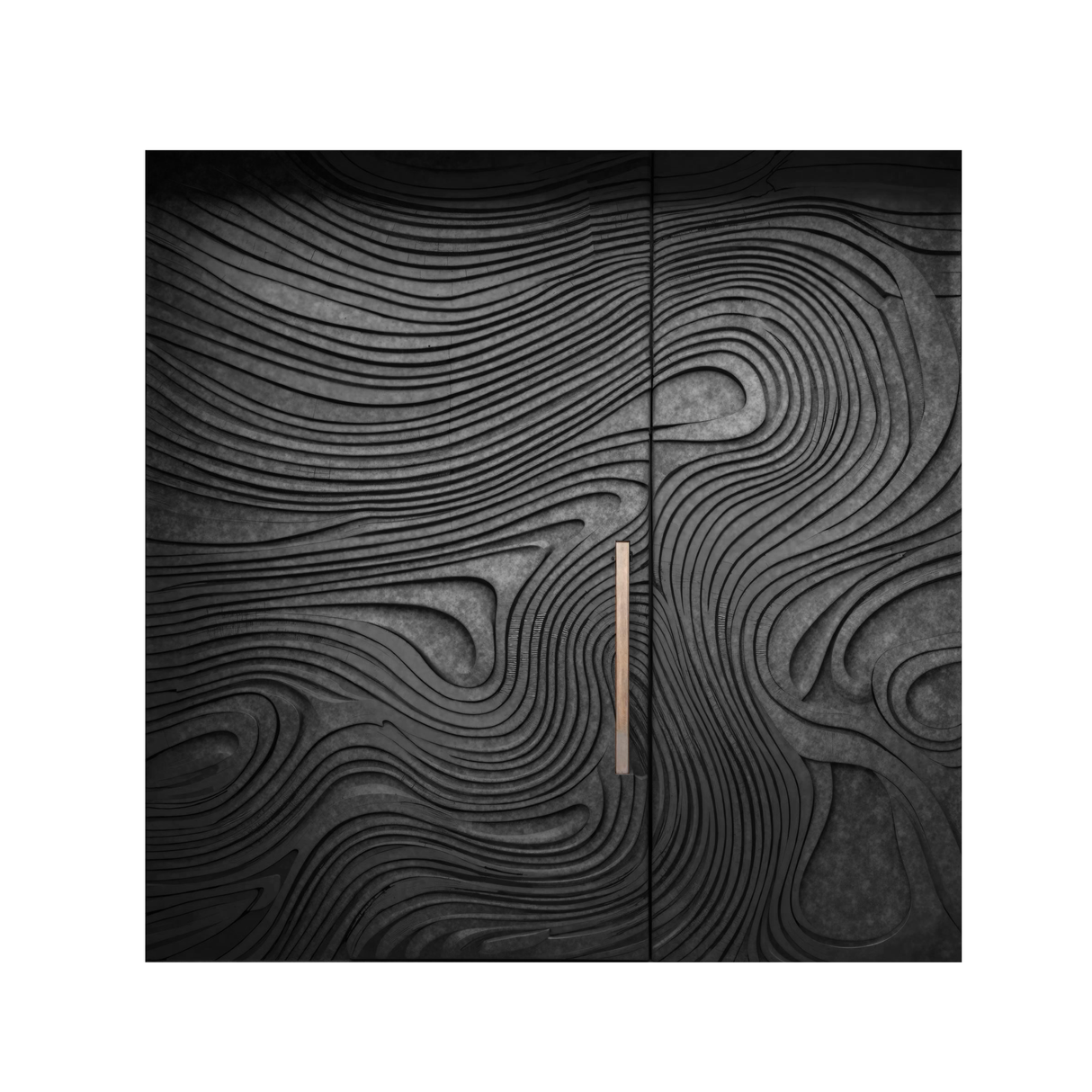 Contemporary Sculpted Door For Grand Entryway Or Modern Villa