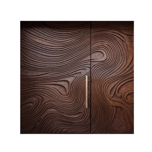 Contemporary Sculpted Door For Grand Entryway Or Modern Villa