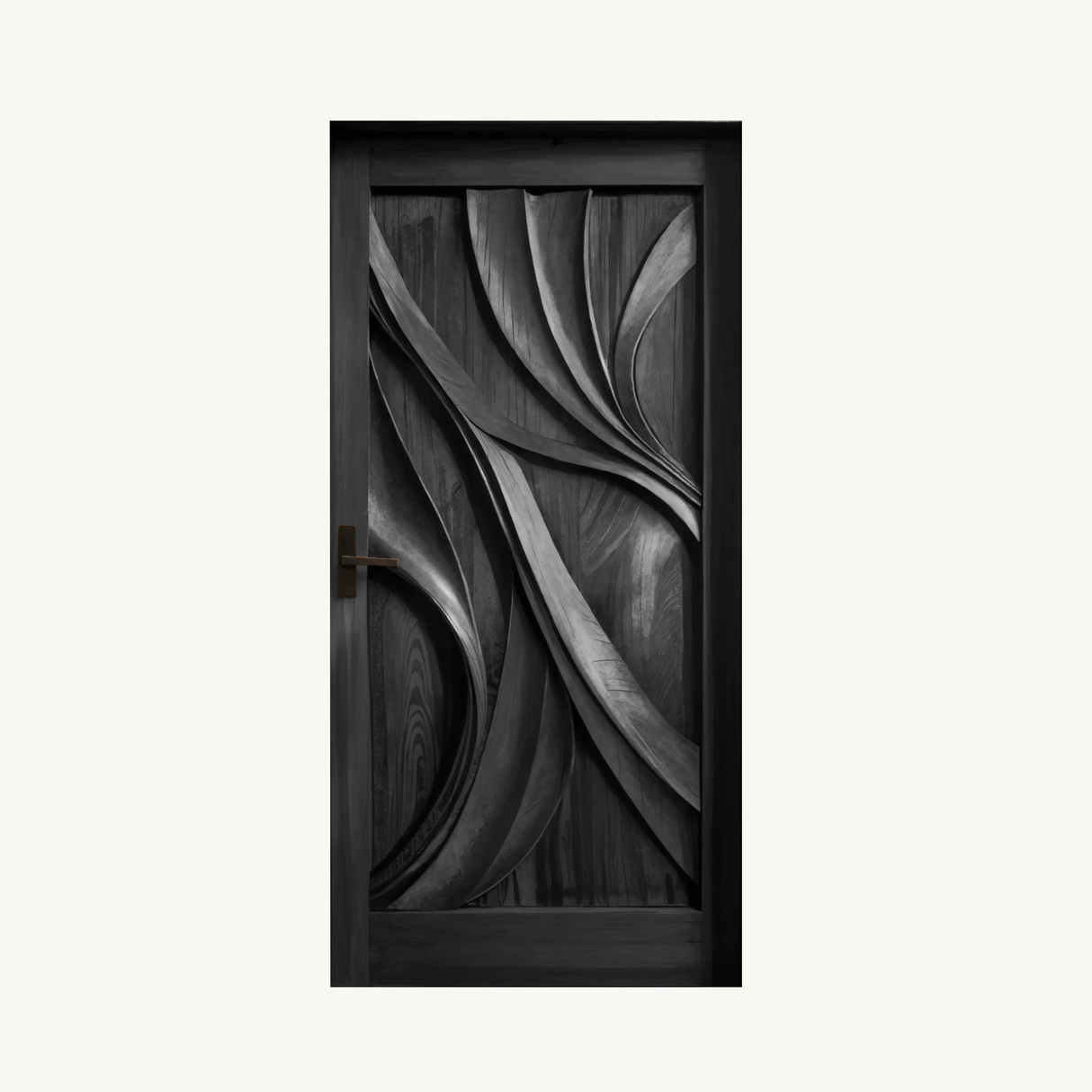 Artistic Carved Door Design For Hallway And Entrance
