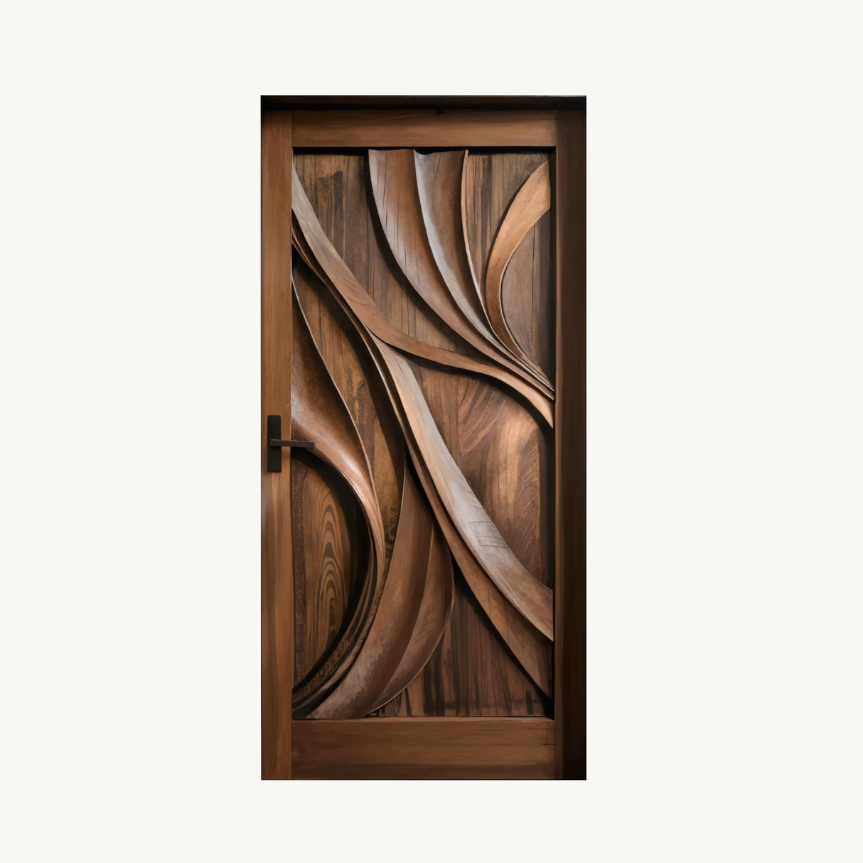 Artistic Carved Door Design For Hallway And Entrance