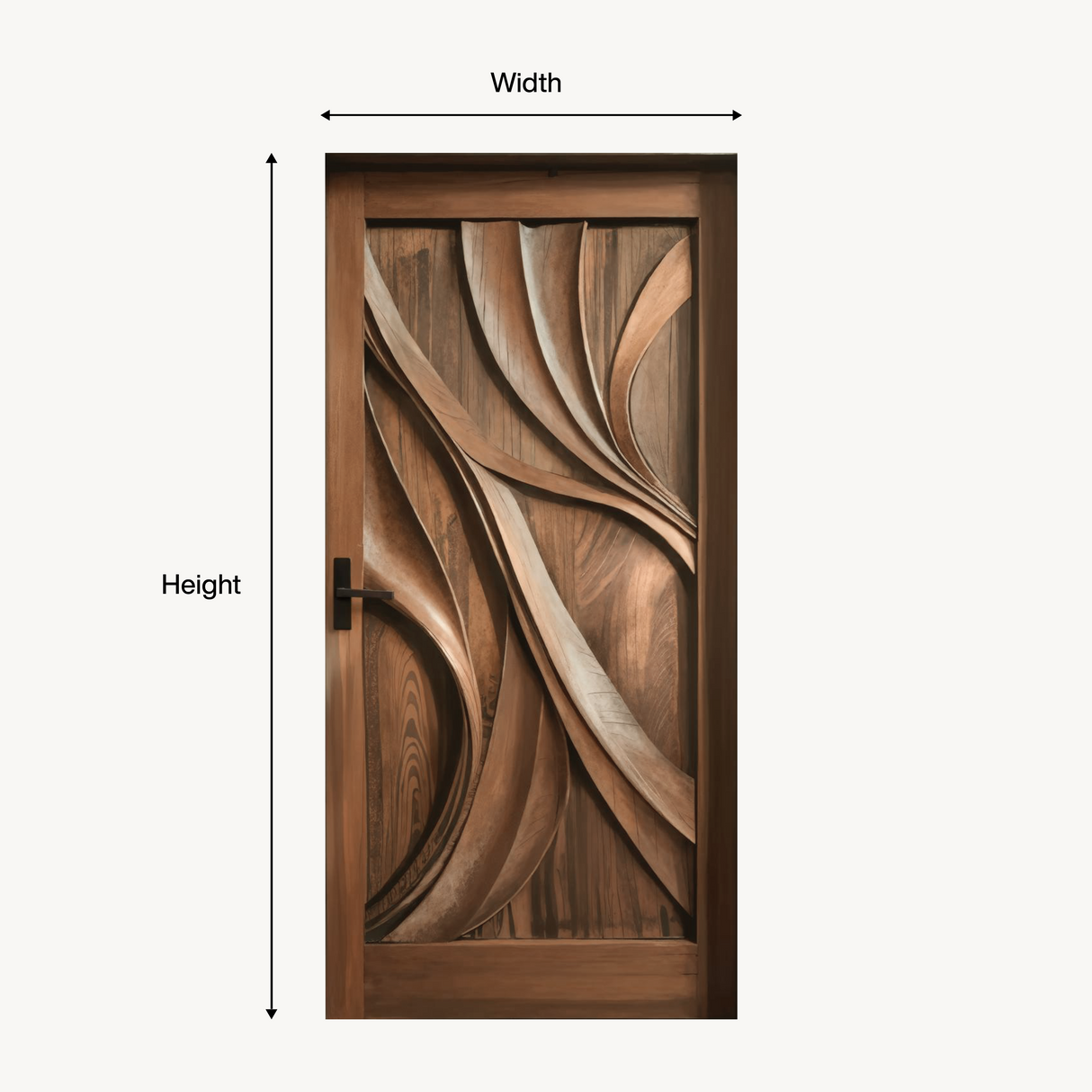 Artistic Carved Door Design For Hallway And Entrance