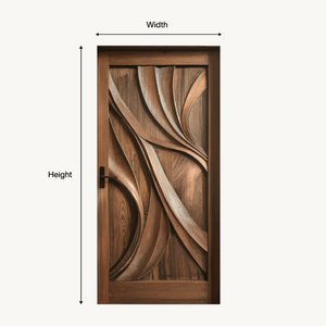 Artistic Carved Door Design For Hallway And Entrance